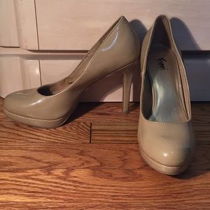Nude Patent Leather Pumps